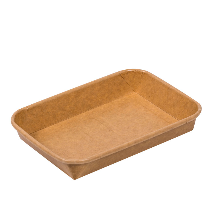 square kraft paper sushi tray